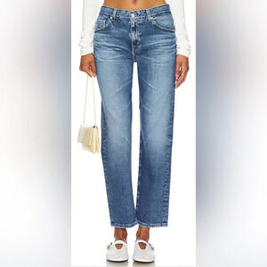 ADRIANO GOLDSCHMIED Sz 31 The Ex-Boyfriend Slim Leg High Waist Jeans Blue Denim